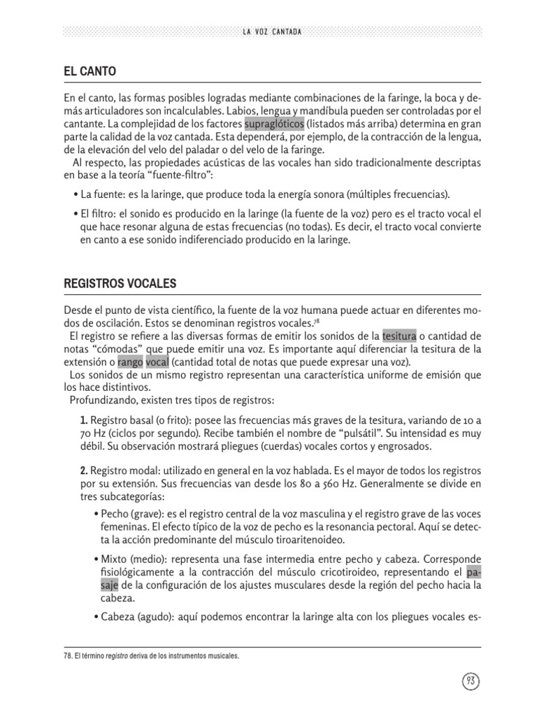 La Voz Cantada El Canto 1 | PDF | Sonido | Canto