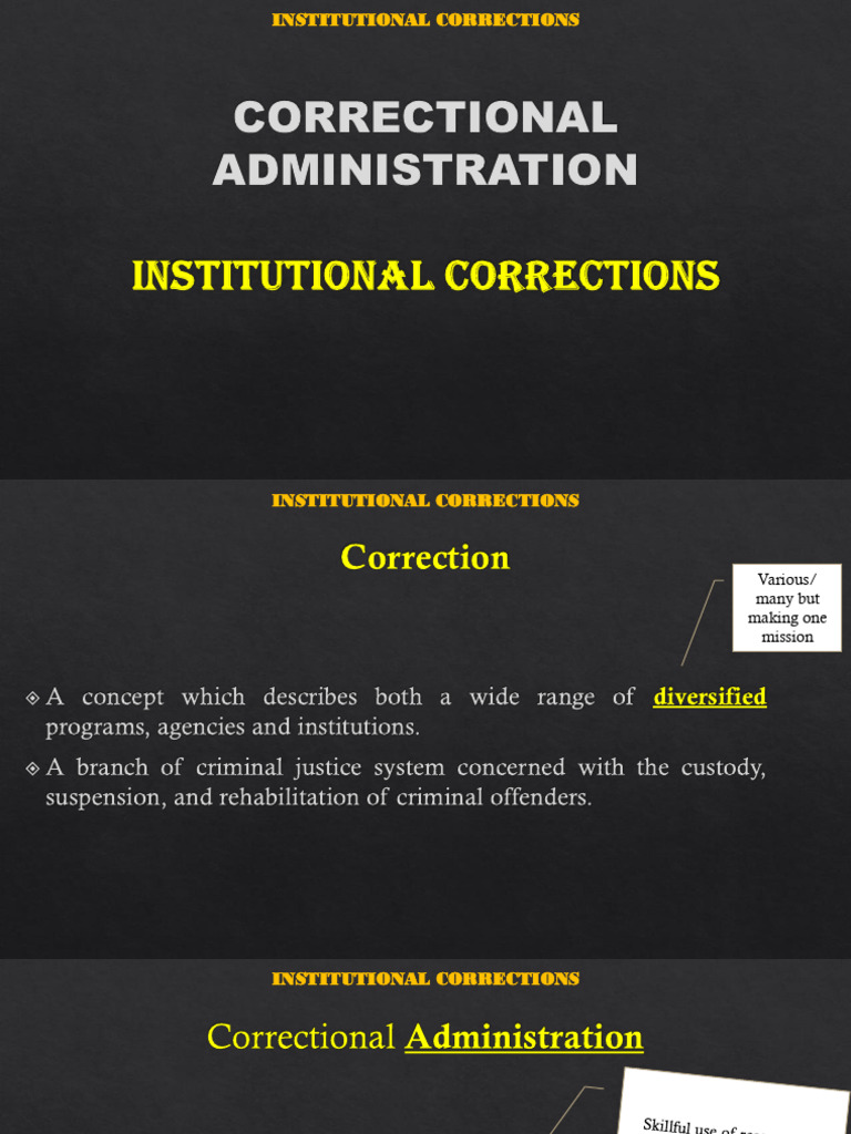 Overview of Institutional Corrections | PDF | Punishments | Prison
