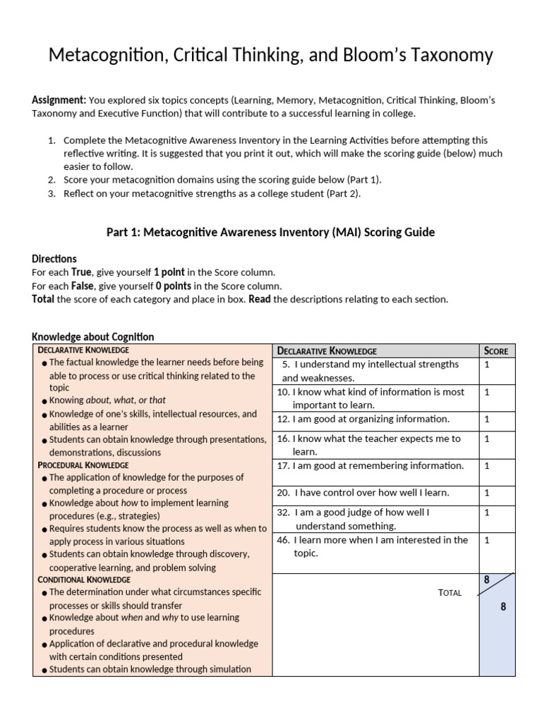 Mgbemena - Ngozi - Learning, Thinking, and Memory | PDF | Metacognition ...
