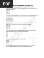 Exercicios Primeira Lei de Mendel