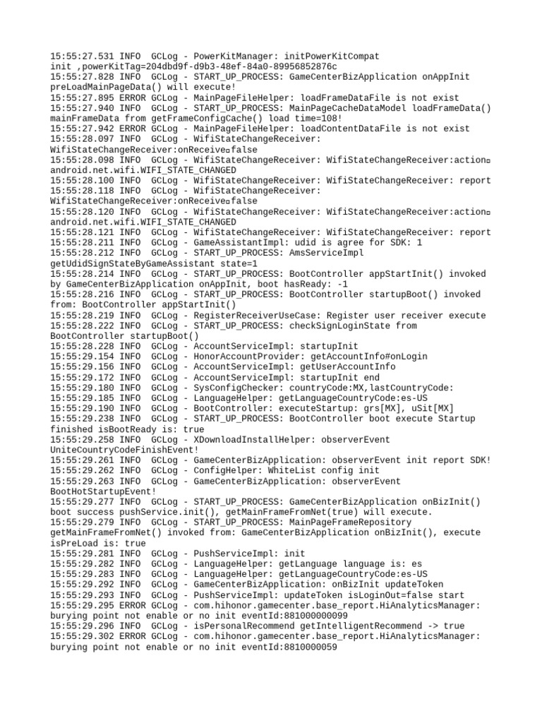 GameCenter Initialization Log Analysis | PDF | Internet | Computer ...