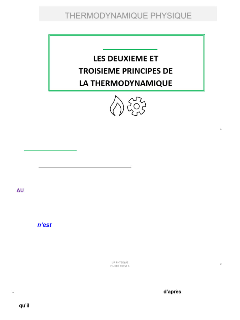 Principes de la thermodynamique : Entropie | PDF | Entropie | Diagramme ...