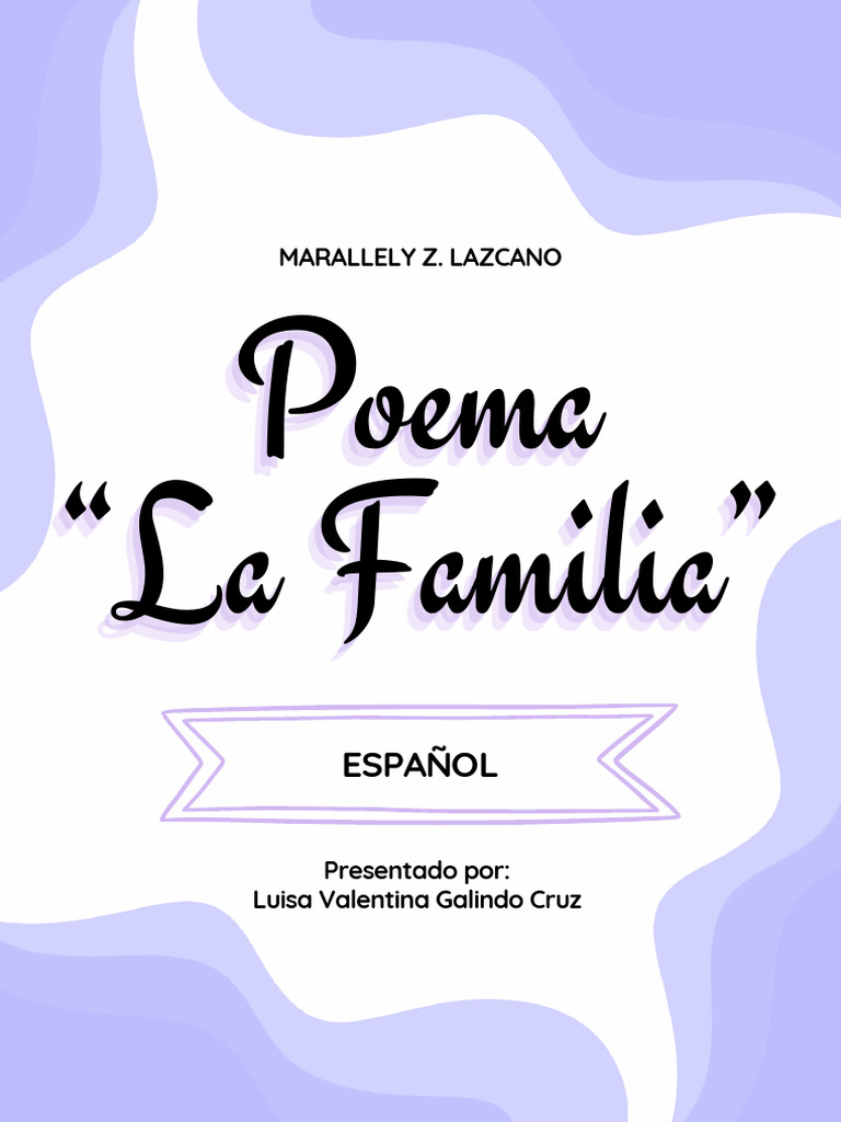 Poema sobre la familia y su amor | PDF