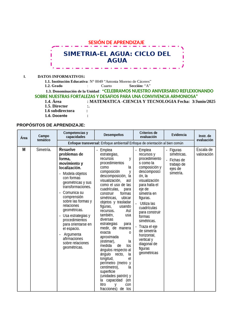4° Grado - Actividad Del 02 de Junio | PDF | El ciclo del agua | Agua
