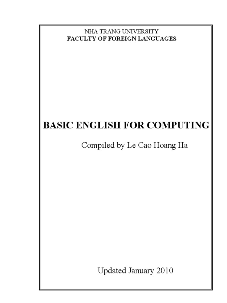 Basic English For Computing - Le Cao Hoang Ha | PDF | Computer Data ...