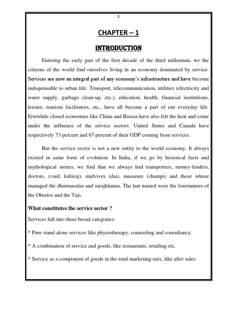 Chapter - 1: What Constitutes The Service Sector ? | PDF | Data ...