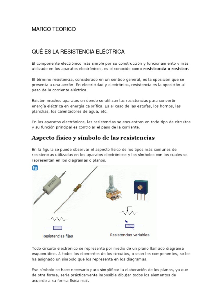 Guia de Resistencias. | PDF | Resistor | Resistencia Eléctrica y ...
