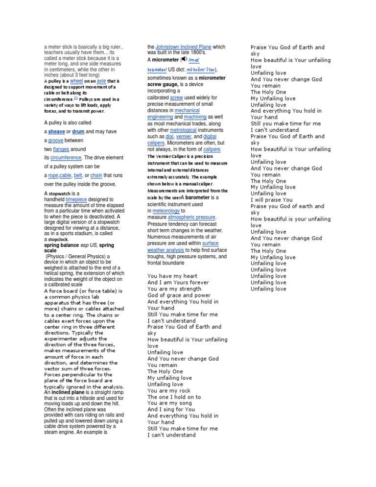 Understanding Meter Stick Length | PDF | Belt (Mechanical) | Scientific ...