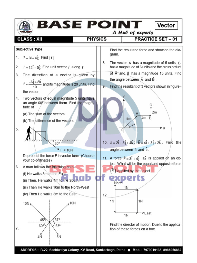 Practise-01 31916927 | PDF | Force | Euclidean Vector