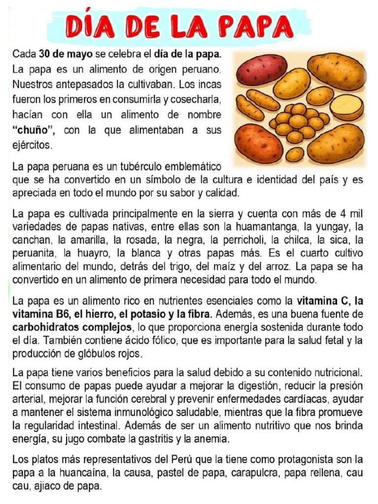 Dia de La Papa | PDF