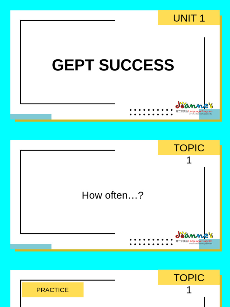 GEPT Success: Unit 1 Practice Questions | PDF