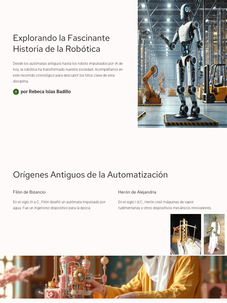 Explorando La Fascinante Historia de La Robotica | PDF | Robot | Robótica