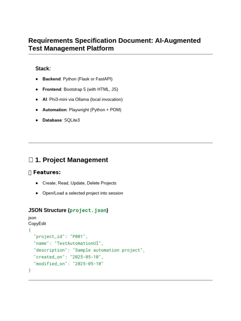 AI-Augmented Test Management Platform | PDF | Software Engineering ...