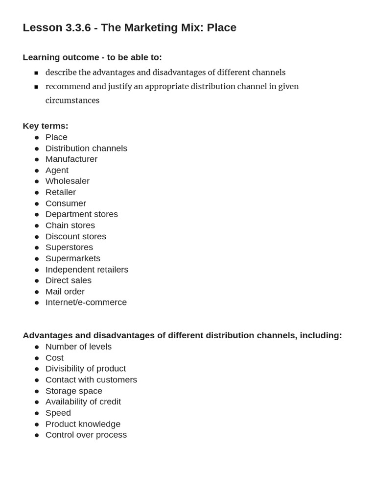 Understanding Distribution Channels in Marketing | PDF