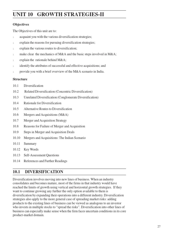 Growth Strategies Part 2 | PDF | Mergers And Acquisitions | Stocks