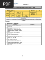 Pre-Assessment Moderation Tool Guide | PDF | Cognition