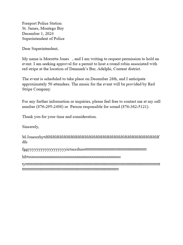 Freeport Police Station Letter 4 | PDF