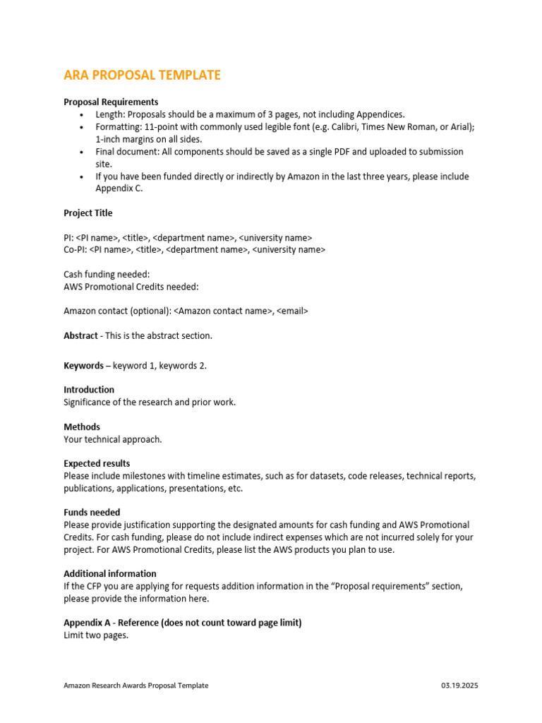 Amazon Research Awards Proposal Guide | PDF | Computing