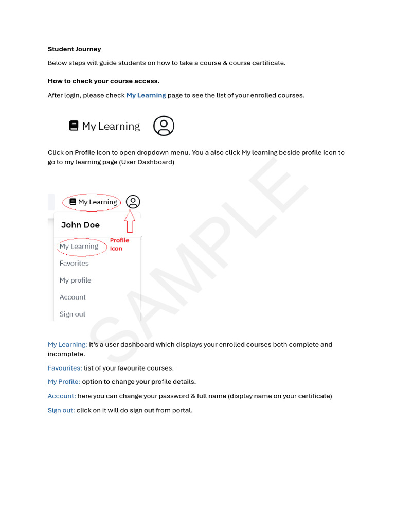 Student Course Access and Progress Guide | PDF