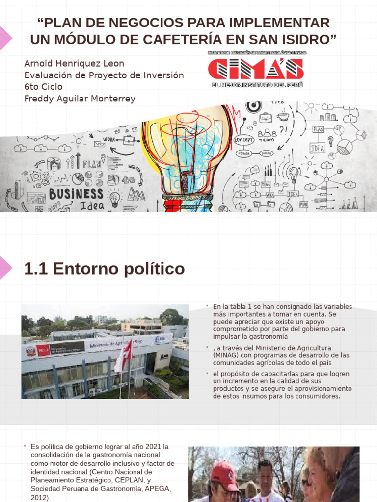 Plan de Negocios para Implementar Una Cafeteria | PDF