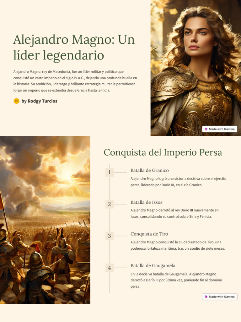 Alejandro Magno Un Lider Legendario | PDF | Alejandro el Grande ...