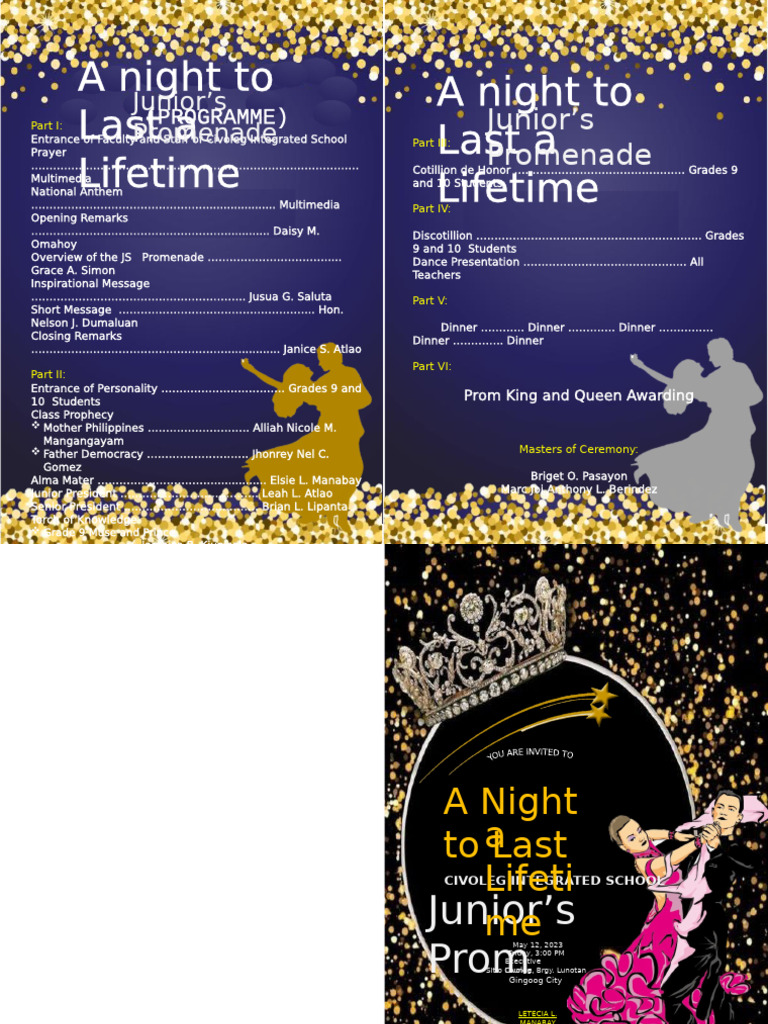 LAYOUT JS PROM by JUVIE GRACE P. YBASCO | PDF | Schools | Entertainment ...