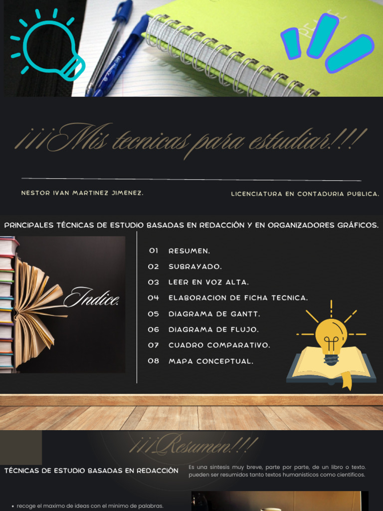 Mis Tecnicas Para Estudiar | PDF | Habilidades de estudio | Software