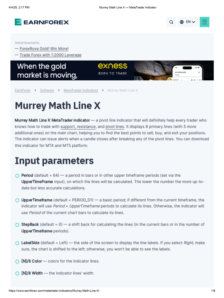 Murrey Math Indicator for MT4/MT5 | PDF | Foreign Exchange Market ...