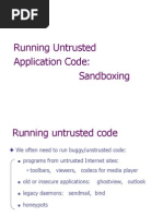 Running Untrusted Application Code: Sandboxing