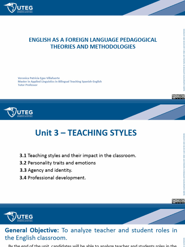 Unit 3. Teaching Styles - PPTX 1 | PDF | Teachers | Learning