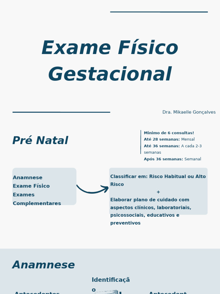 Exame Físico Gestacional: Guia Completo | PDF | Gravidez | Reprodução ...
