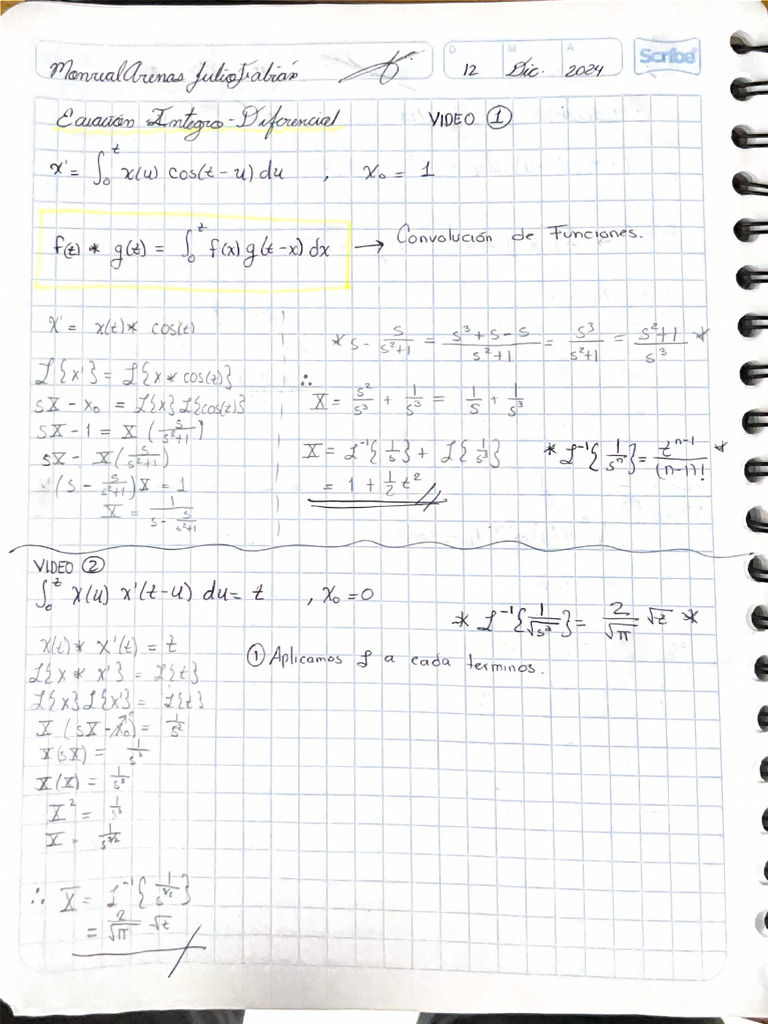 ED IntegroDiferenciales (Sesion Jueves 12-Dic) MAJF | PDF