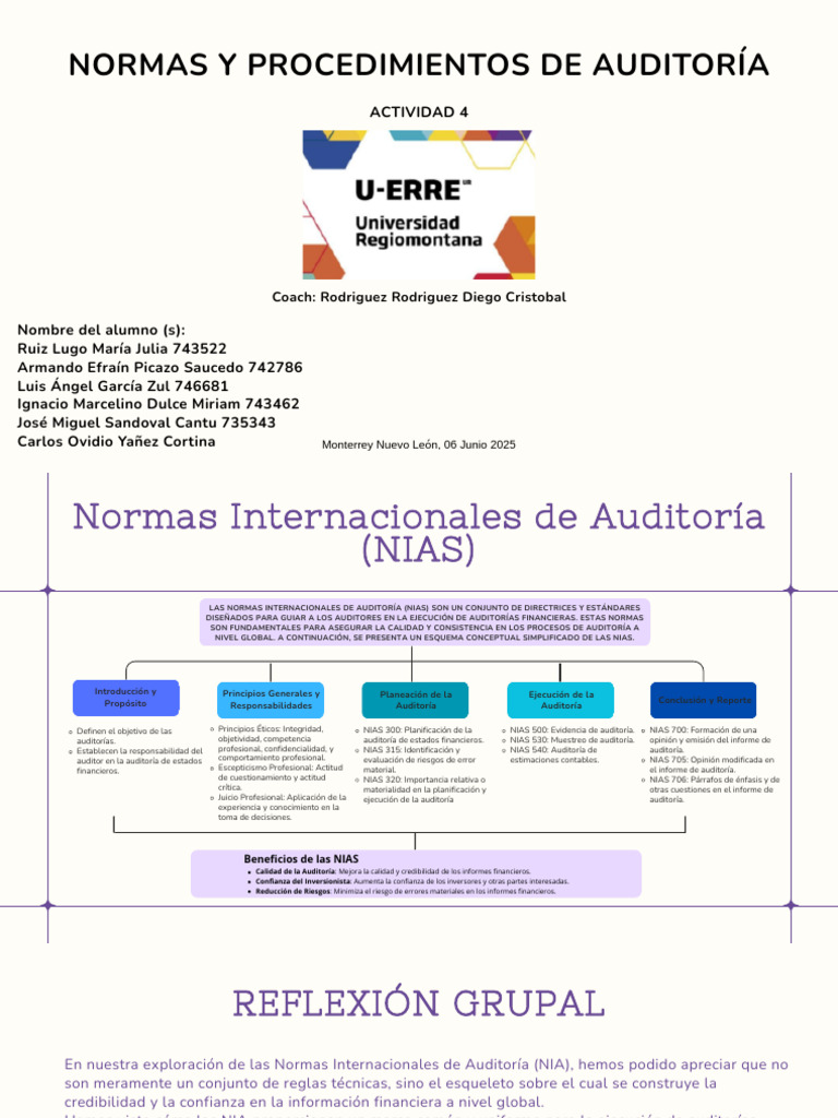 Actividad 4 - Normas y Procedimientos de Auditoría-1 | PDF | Auditoría ...