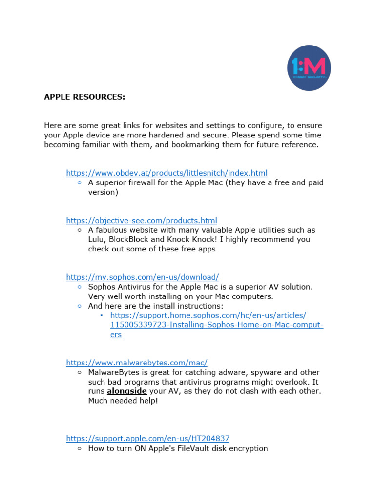 Essential Security Tools for Apple Devices | PDF