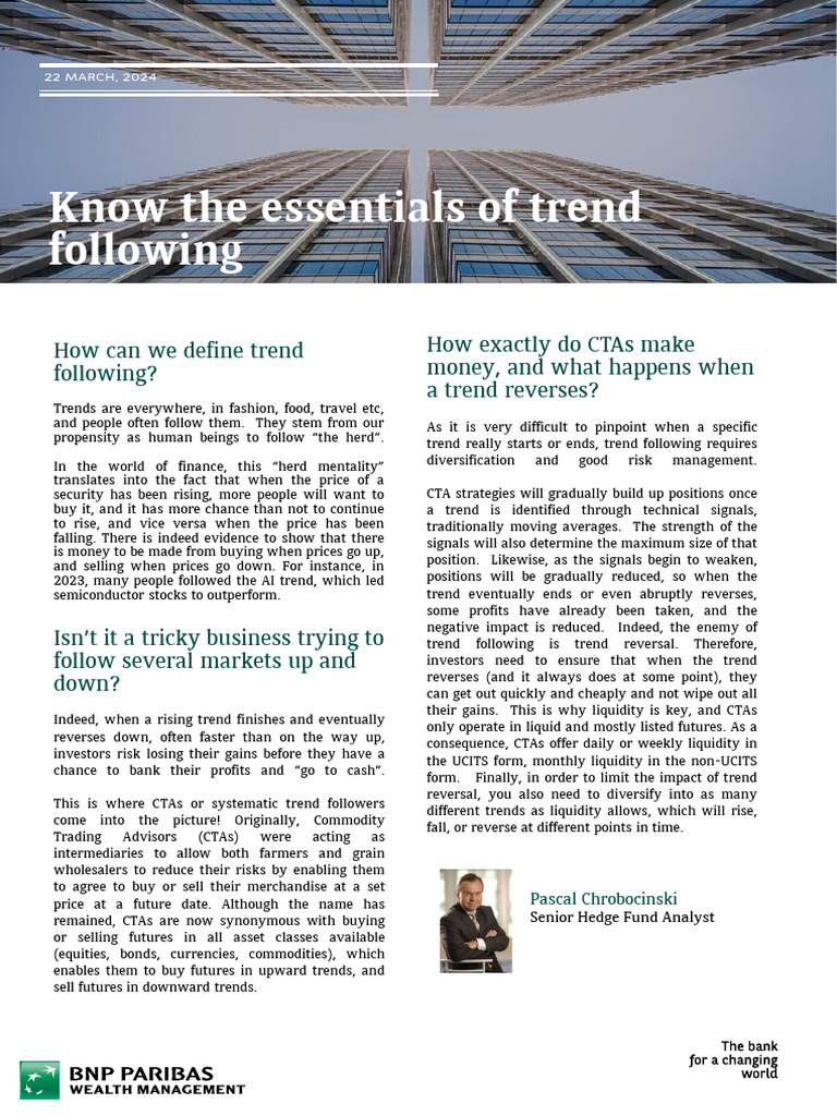 BNPP WM Essential of Trend Following | PDF | Futures Contract ...