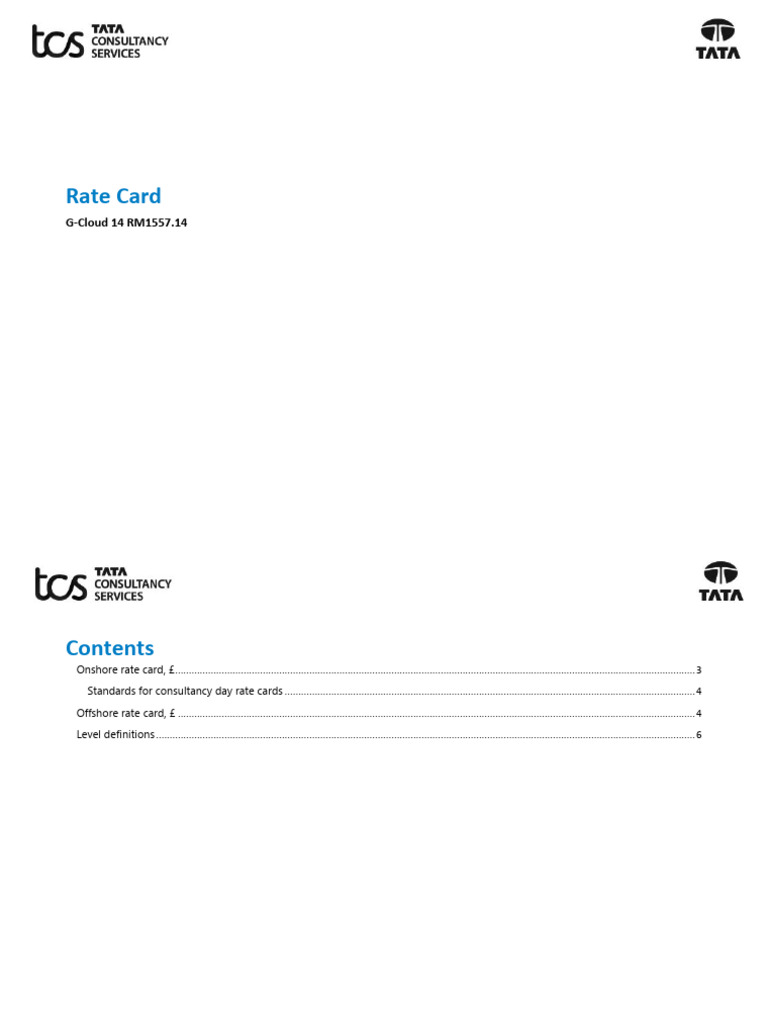 SFIA Rate Card 2025 Overview | PDF | Knowledge | Leadership