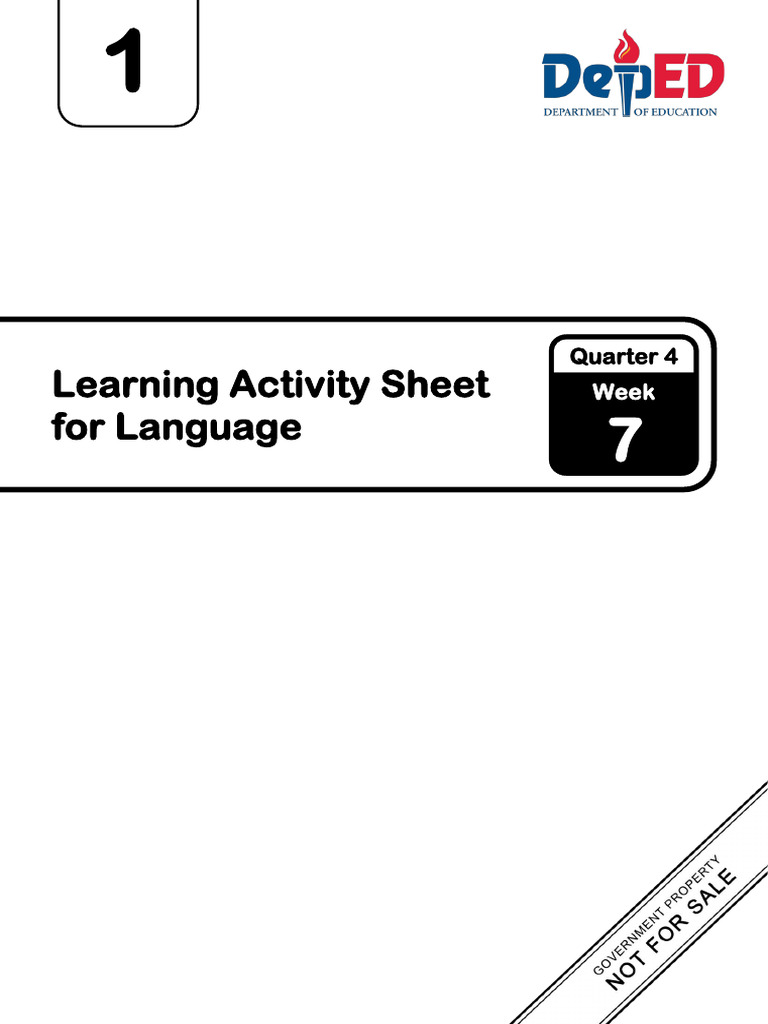 Language Activity Sheet Grade 1 Week 7 | PDF | Copyright | Intellectual ...