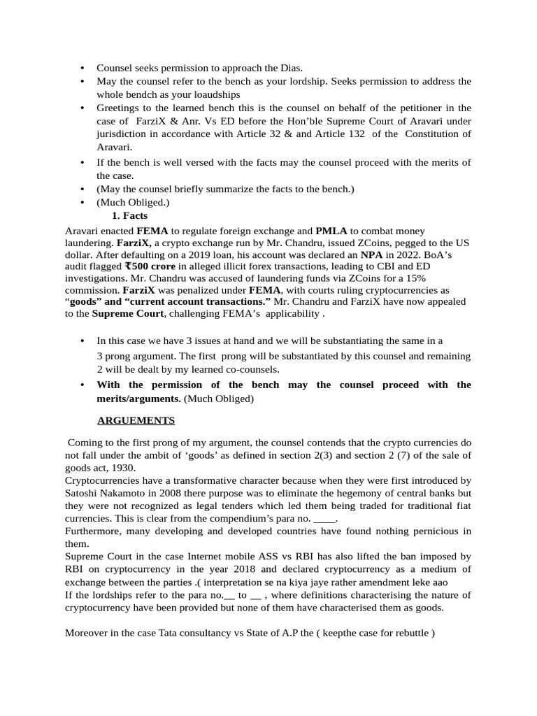 Image result for Supreme Court Case: FarziX vs ED Analysis | PDF | Cryptocurrency | Justice