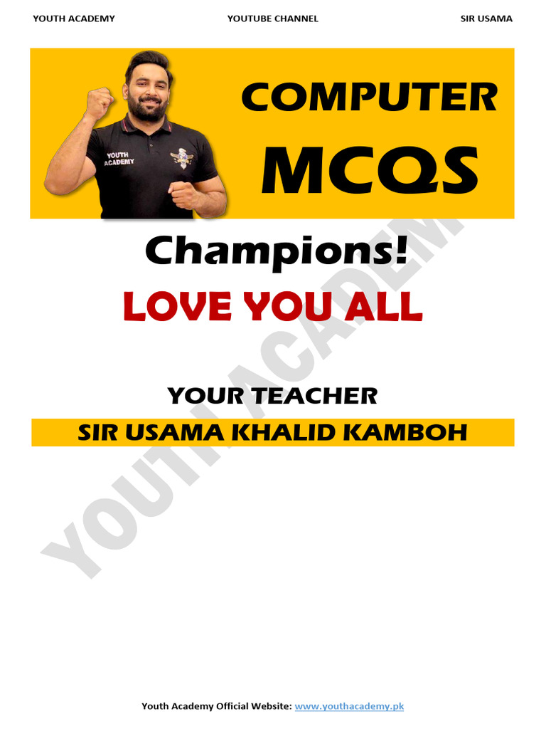 11th Grade Computer Science MCQs | PDF | Computer Network | Network ...