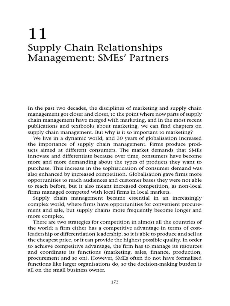 Supply Chain Management for SMEs | PDF | Supply Chain | Supply Chain ...