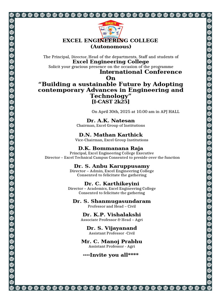 Invitation & Agenda'25 | PDF