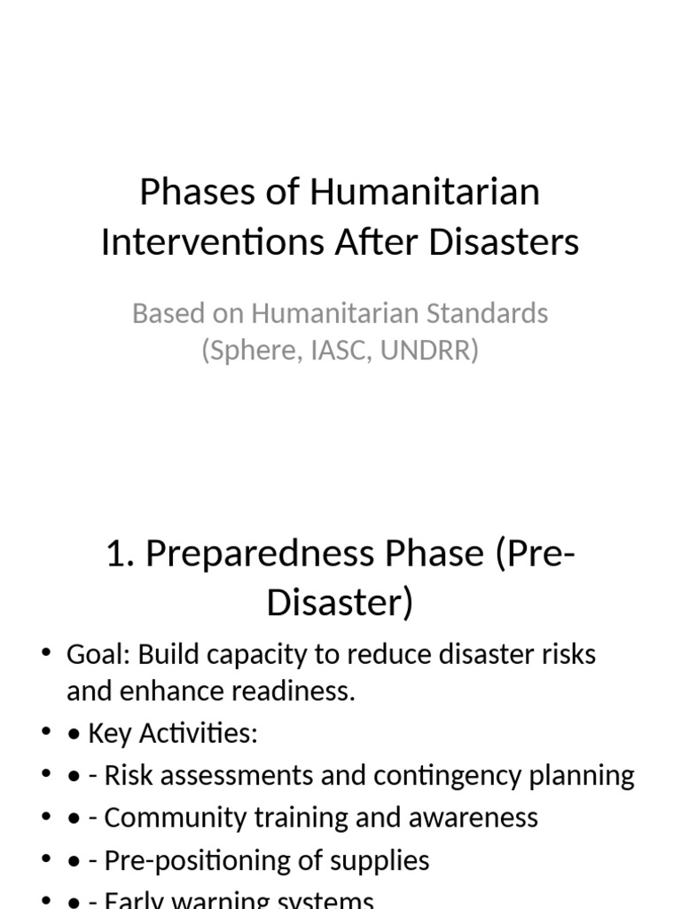 Phases of Humanitarian Interventions | PDF