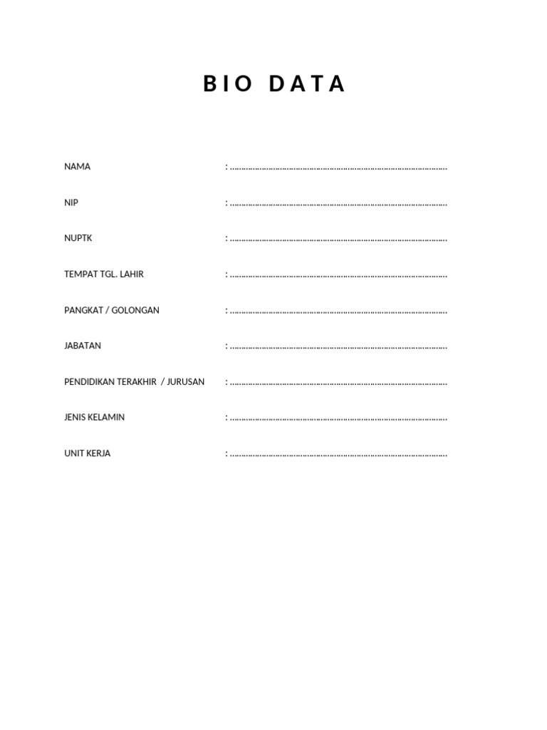 Bio Data | PDF