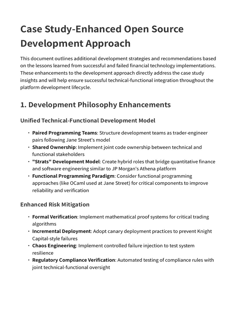 Case Study-Enhanced Open Source Development Approach | PDF | Formal ...