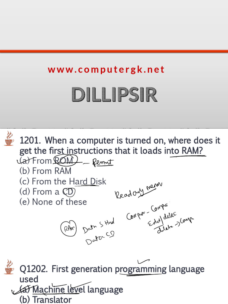 Comptuer Objective Short Questions by Digital Odisha | PDF | Computer ...
