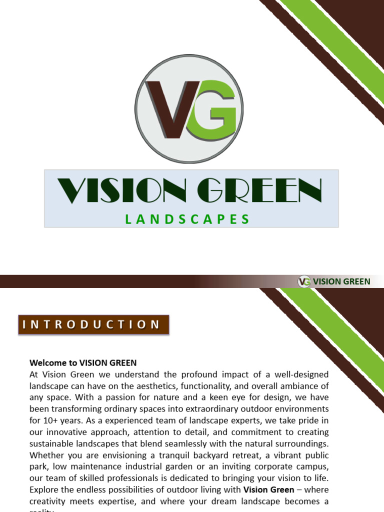 Vision Green: Transforming Landscapes | PDF | Landscape | Apartment