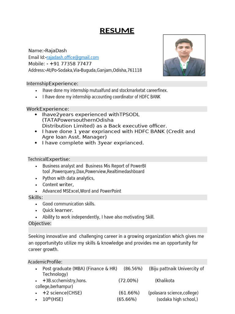 Raja Dash April 2025 (Resume) | PDF