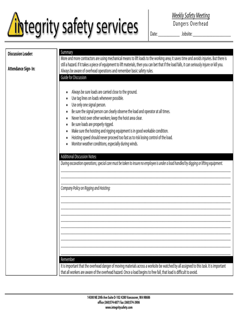 Dangers Overhead | PDF | Occupational Safety And Health | Safety
