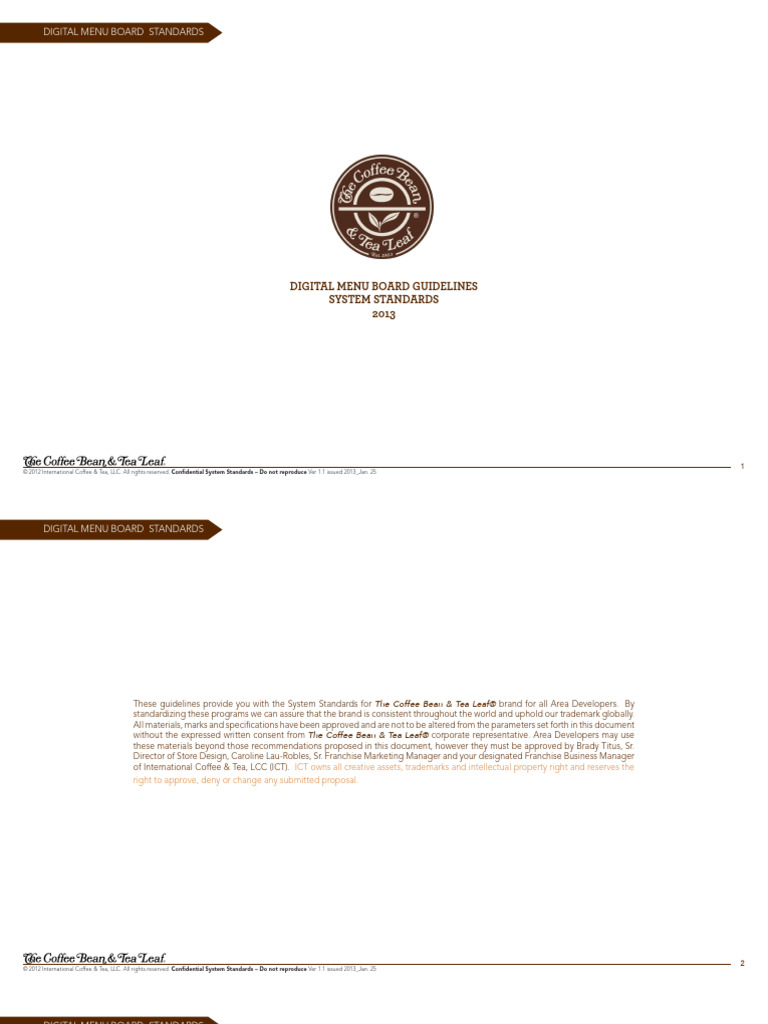 Digital Menu Board Standards Guide | PDF | Menu | Drink
