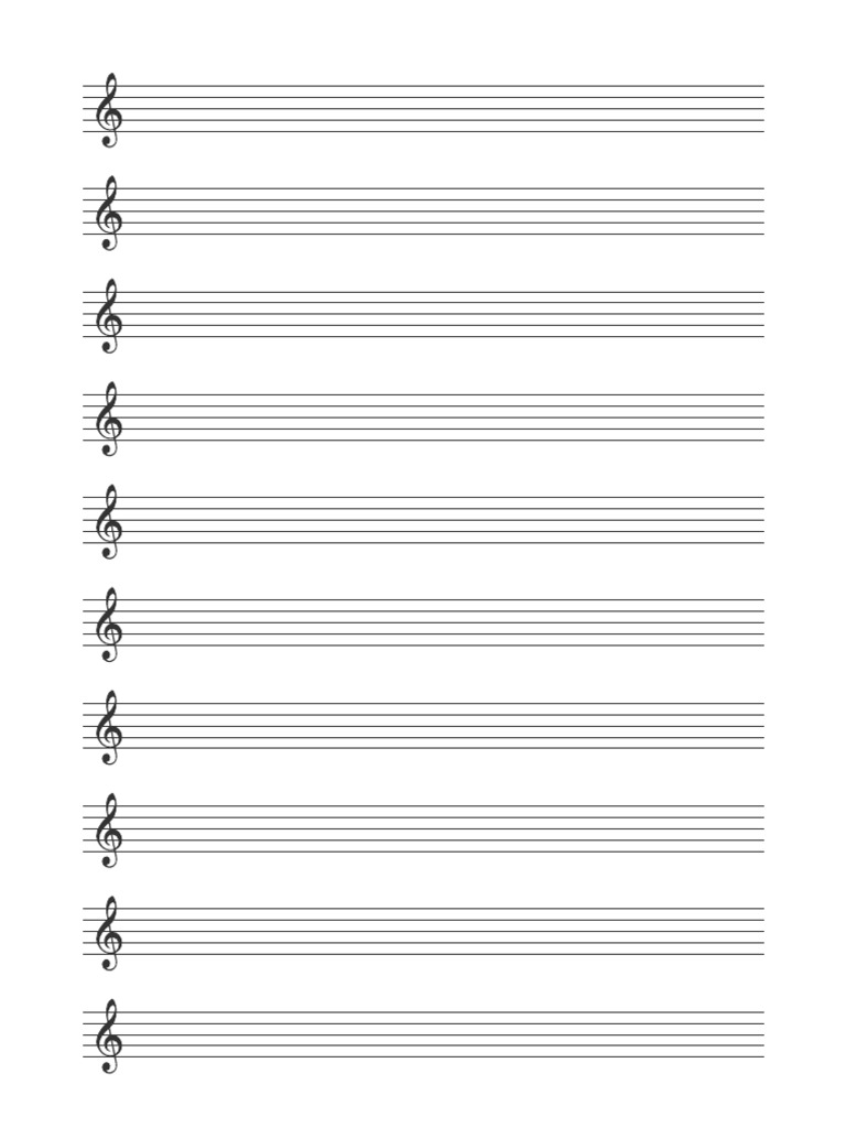 Free Printable Staff Paper at Blank Sheet Music | PDF